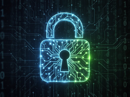 A glowing, futuristic padlock icon intertwined with a neural network pattern, symbolizing AI in cybersecurity and fraud prevention. - Foto: über boerse-global.de