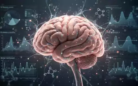 Ein abstraktes Bild eines Gehirns mit leuchtenden neuronalen Pfaden, umgeben von medizinischen Daten und molekularen Strukturen. - Foto: über boerse-global.de