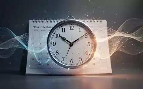 Eine stilisierte Uhr verschmilzt mit einem Kalender, umgeben von abstrakten Formen, die Flexibilität und Zeitmanagement symbolisieren. - Foto: über boerse-global.de
