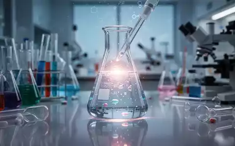 Nahaufnahme eines leuchtenden Bechers in einem Labor, der den Fortschritt in der pharmazeutischen Forschung symbolisiert. - Foto: über boerse-global.de