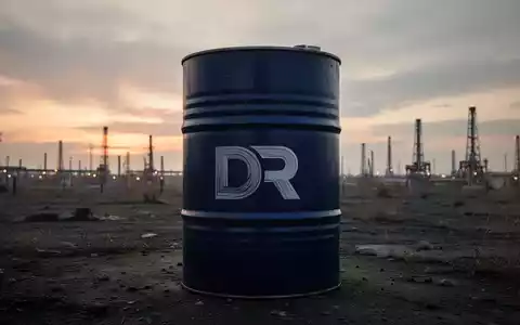 Ein Ölfass in einer industriellen Umgebung mit einem Ölfeld im Hintergrund bei Sonnenuntergang. - Foto: über boerse-global.de