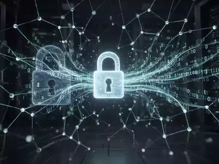 Abstract digital illustration of malicious code infiltrating a network, symbolizing a cybersecurity threat and data breach. - Foto: über boerse-global.de