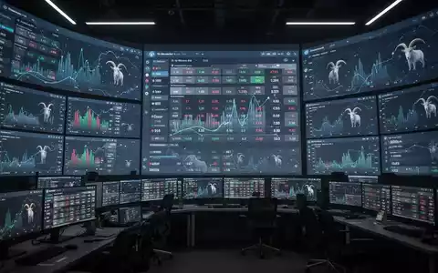 Eine futuristische Kontrollraum-Szene mit Tausenden von Bildschirmen, die Sportwetten-Daten und -Quoten anzeigen. - Foto: über boerse-global.de