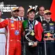 Lewis Hamilton ist älter als Monaco-Sieger Kimi Antonelli (M) und der Dritte Isack Hadjar (r) zusammen. - Bild: Philippe Magoni/AP/dpa