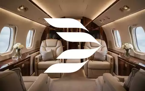 Luxuriöses Interieur einer Privatjet-Kabine mit eleganten Designelementen und hochwertigen Materialien. - Foto: über boerse-global.de