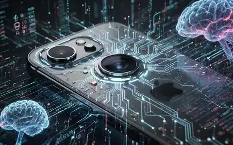Ein futuristisches iPhone 18 Pro mit leuchtenden Schaltkreisen, fortschrittlicher Kameralinse und KI-Visualisierungen, die steigende Tech-Kosten symbolisieren. - Foto: über boerse-global.de