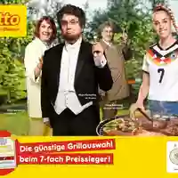 Kampagne: Giulia Gwinn und Hape Kerkeling zeigen vielfältigen Grillgenuss im Netto-Sortiment - Foto: presseportal.de