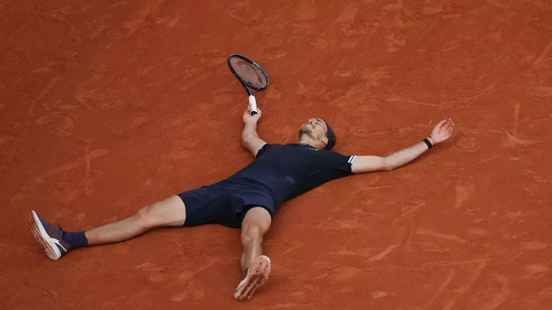 Der Moment des großen Triumphs von Alexander Zverev. - Bild: Aurelien Morissard/AP/dpa