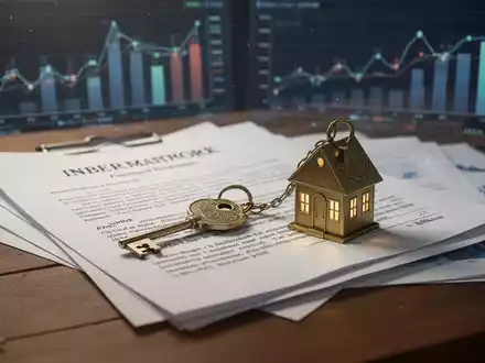 Ein Schlüssel liegt auf einem Tisch neben juristischen Dokumenten und einem Stift, mit verschwommenen Finanzdiagrammen im Hintergrund. - Foto: über boerse-global.de