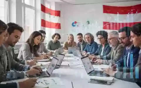 Erwachsene lernen in einem modernen Klassenzimmer mit Laptops und Notizbüchern. Digitale Grafiken symbolisieren Finanzplanung und Weiterbildung. - Foto: über boerse-global.de