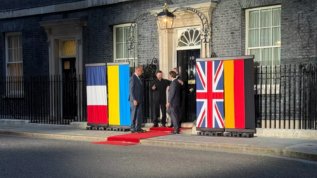 Europäische Solidarität für die Ukraine in London. - Bild: Patricia Bartos/dpa