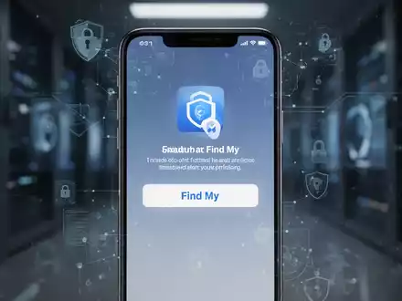 A smartphone screen shows a fake 'Find My' alert, indicating a phishing scam targeting Apple users. - Foto: über boerse-global.de