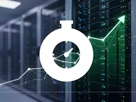 Ein stilisierter Graph mit aufsteigendem Trend, überlagert mit digitalen Netzwerklinien, vor einem unscharfen Rechenzentrum. - Foto: über boerse-global.de