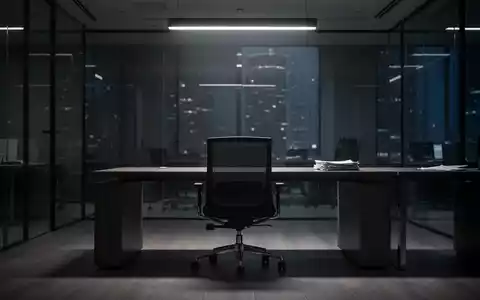 Ein leerer Bürostuhl an einem Schreibtisch in einem modernen, schwach beleuchteten Büro, das unbesetzte Stellen symbolisiert. - Foto: über boerse-global.de