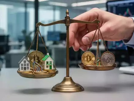 Eine Hand balanciert verschiedene Finanzsymbole auf einer Waage, wobei eine Seite durch unerwartete Kosten schwerer ist. - Foto: über boerse-global.de