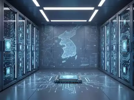 Close-up of advanced AI chips and circuit boards with glowing blue accents in a modern data center. - Foto: über boerse-global.de