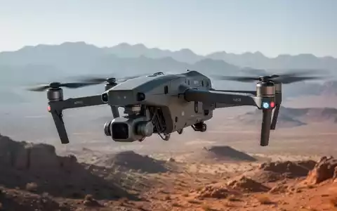 Eine militärische Drohne fliegt über eine Wüstenlandschaft, symbolisierend den Großauftrag von Parazero. - Foto: über boerse-global.de