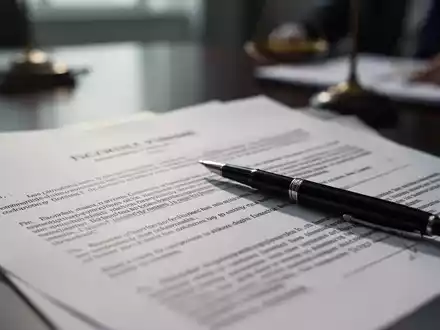 Nahaufnahme eines juristischen Dokuments mit einem Stift, der auf dem Papier liegt, um die Komplexität und Prüfung von Vereinsstrukturen darzustellen. - Foto: über boerse-global.de