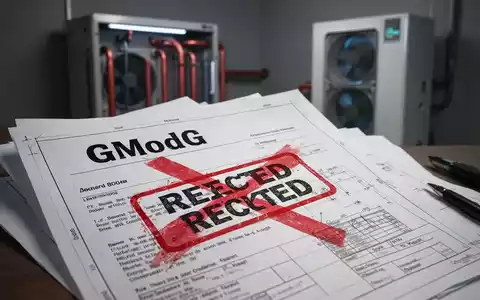 Ein stilisiertes Dokument mit der Aufschrift 'GModG' und einem roten 'X', das Widerstand gegen das neue Heizungsgesetz symbolisiert. - Foto: über boerse-global.de