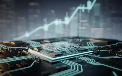 Eine stilisierte, leuchtende Leiterplatte mit einem aufsteigenden Börsenchart im Hintergrund, der Technologie und Wachstum darstellt. - Foto: über boerse-global.de