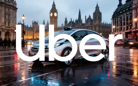 Ein autonomes Robotaxi fährt durch eine regennasse Londoner Straße bei Dämmerung, mit verschwommenen Lichtern im Hintergrund. - Foto: über boerse-global.de