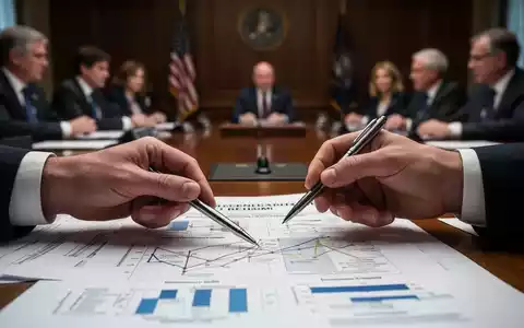 Hände zeigen auf ein Diagramm zur Rentenreform in einem Konferenzraum, mit unscharfen Personen im Hintergrund. - Foto: über boerse-global.de