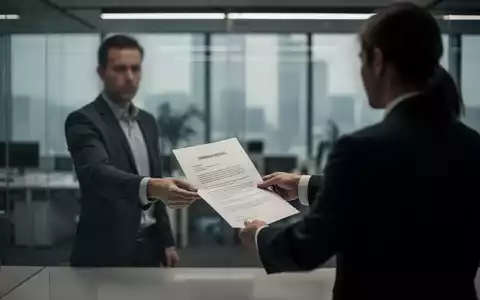 Eine Person reicht einer anderen Person in einem modernen Büroumfeld ein Dokument, das die Kündigung eines Arbeitsverhältnisses darstellt. - Foto: über boerse-global.de