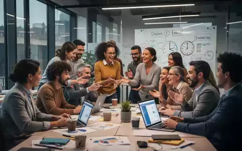 Eine Gruppe Erwachsener nimmt an einem interaktiven Kurs in einem modernen Lernraum teil, der Persönlichkeitsentwicklung symbolisiert. - Foto: über boerse-global.de