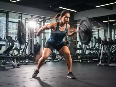Eine Person in Sportkleidung trainiert in einem modernen Fitnessstudio, um die Effizienz eines kurzen Workouts zu betonen. - Foto: über boerse-global.de