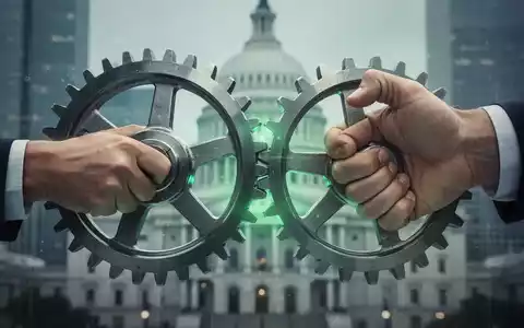 Eine Hand versucht, ein Zahnrad in eine Richtung zu drehen, während eine größere Hand es in die entgegengesetzte Richtung drückt. - Foto: über boerse-global.de