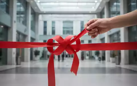 Eine Hand entwirrt ein kompliziertes Knäuel aus rotem Band, vor dem unscharfen Hintergrund eines modernen Regierungsgebäudes. - Foto: über boerse-global.de