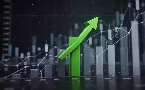 Abstrakte Darstellung von Finanzdaten-Charts mit einem prominenten grünen Balken, der Wachstum und positive Überraschung symbolisiert. - Foto: über boerse-global.de
