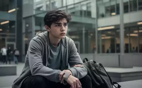 Ein junger Mensch sitzt nachdenklich und leicht überfordert in einer modernen Umgebung, symbolisiert Stress und Zukunftsängste. - Foto: über boerse-global.de
