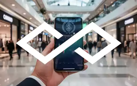 Eine Hand hält ein Smartphone mit einem steigenden Aktienchart und einem Dividendensymbol vor einer modernen Einkaufsmall. - Foto: über boerse-global.de