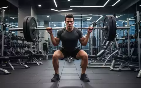 Eine Person führt eine Kniebeuge mit einer Langhantel in einem modernen Fitnessstudio aus, um Ganzkörpertraining und Fettabbau darzustellen. - Foto: über boerse-global.de