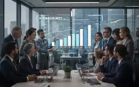 Eine vielfältige Gruppe von Geschäftsleuten in einem modernen Büro betrachtet einen Bildschirm mit Gehaltsdaten und Diagrammen. - Foto: über boerse-global.de