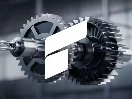 Abstrakte Darstellung einer Unternehmensübernahme, symbolisiert durch ineinandergreifende Zahnräder oder Formen, mit industriellem Flair. - Foto: über boerse-global.de