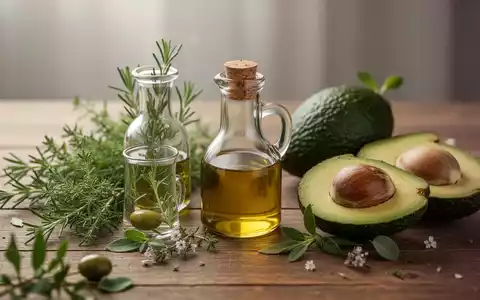 Eine ausgewogene Anordnung von natürlichen Elementen wie Kräutern, Olivenöl und Avocados auf einer Holzoberfläche, die hormonelles Gleichgewicht symbolisiert. - Foto: über boerse-global.de