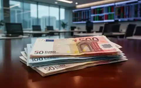 Nahaufnahme eines Stapels Euro- und Schweizer-Franken-Banknoten auf einem dunklen Holztisch mit verschwommenem Bürohintergrund. - Foto: über boerse-global.de
