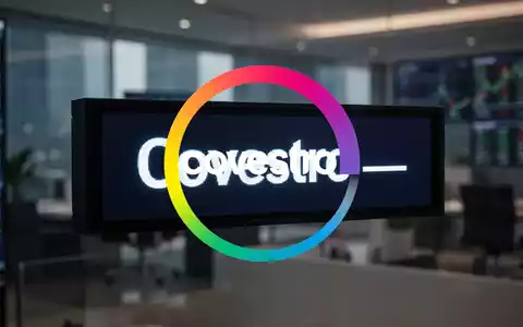 Ein Börsenticker zeigt 'Covestro' und eine horizontale Linie, symbolisiert ruhigen Handel in einem Finanzbüro. - Foto: über boerse-global.de