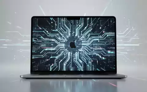 A close-up of a modern Apple device screen showing abstract, glowing digital patterns representing speed and technological advancement. - Foto: über boerse-global.de