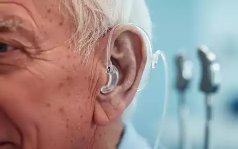 Nahaufnahme eines Ohres, im Hintergrund verschwommen medizinische Instrumente, die Hörgesundheit und neurologische Untersuchung andeuten. - Foto: über boerse-global.de