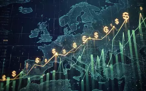 Abstrakte Darstellung des europäischen Finanzmarktes mit digitalen Linien, Datenströmen und steigenden Kursen. - Foto: über boerse-global.de