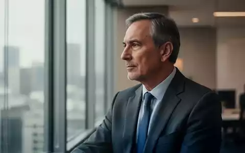 Ein nachdenklicher Mann mittleren Alters in einem modernen Bürogebäude, der aus dem Fenster blickt, um psychische Gesundheit zu symbolisieren. - Foto: über boerse-global.de