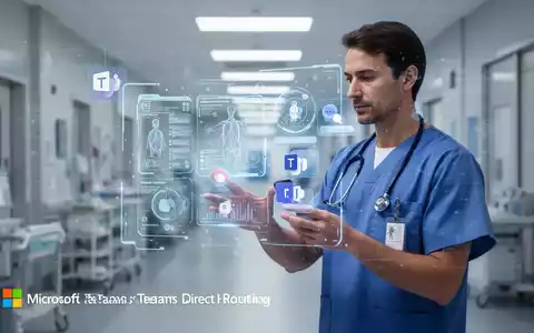 A healthcare professional interacts with a holographic screen displaying medical data and communication tools in a modern hospital setting. - Foto: über boerse-global.de
