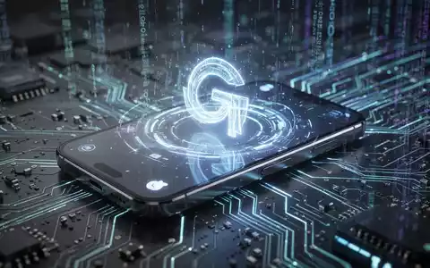 Ein futuristisches Smartphone mit einer leuchtenden digitalen Assistenten-Oberfläche, die Apple- und Google-Elemente vereint. - Foto: über boerse-global.de