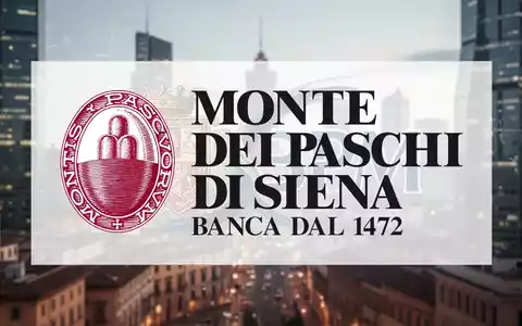 Zwei stilisierte Logos von Banken, die sich vor dem Hintergrund einer Finanzstadt miteinander verbinden und eine Fusion darstellen. - Foto: über boerse-global.de