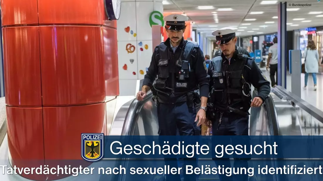 Bundespolizeidirektion München: Tatverdächtiger nach sexueller Belästigung identifiziert // Bundespolizei sucht Geschädigte - Bild: presseportal.de