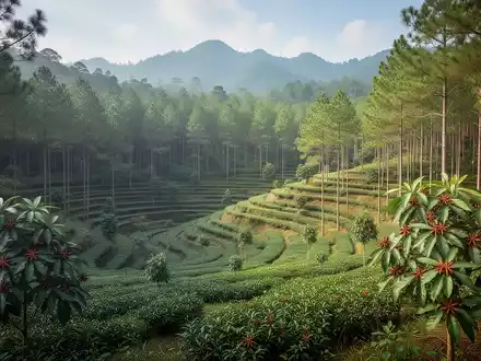 Eine weitläufige, nachhaltig bewirtschaftete Agrar- und Waldlandschaft in Lang Son, Vietnam, mit terrassierten Feldern und dichten Wäldern. - Foto: über boerse-global.de
