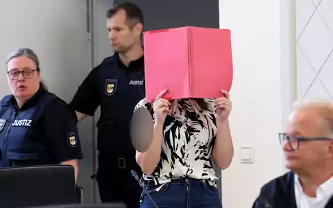 Die Angeklagte schweigt in dem Mordprozess.   - Foto: A7120 Bernd Wüstneck/dpa